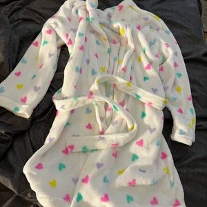 Lil girls size medium hearts robe